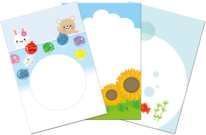 手作り暑中見舞い無料イラストテンプレート集!かわいい写真フレームデザインも!子育て19 子育て塾