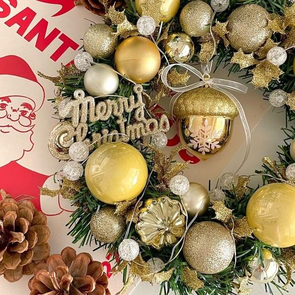 100均アイテム活用「クリスマスリース」の作り方季節の花 活け方レッスン ３からだにいいこと