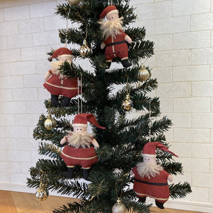 ドイツ製 木製 クリスマスツリー オーナメント サンタ 北欧 おしゃれ シンプルサンタ 北欧風のおしゃれなクリスマス