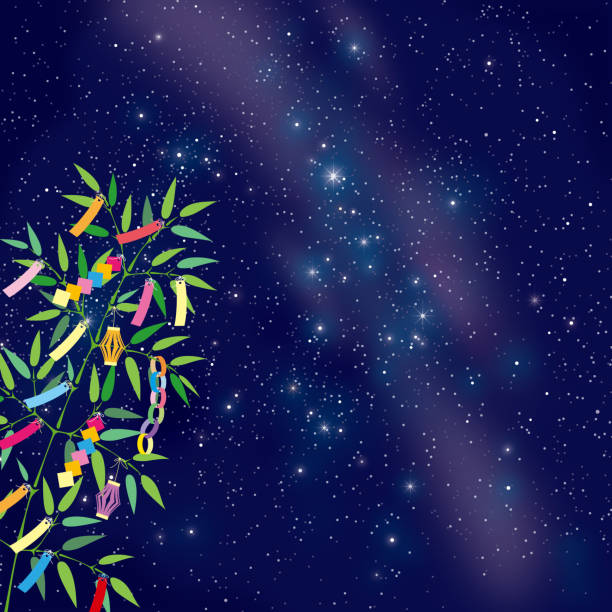 七夕のイラスト 可愛い七夕飾り 笹飾り のイラスト素材無料フリーイラスト素材集 Frame illust