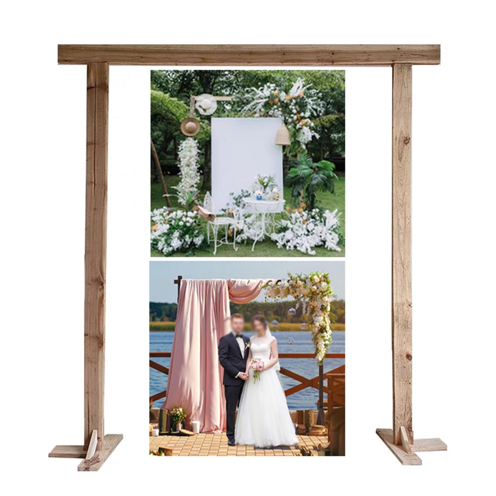 Ｍｉｌａｇｅｔｏ DIY メタル カーブトップ ウェディング アーチ スタンド バルーン アーチ 多機能 ガーデン フローラル アー ウェディングアーチメタルバルーンスタンドガーデンアーチクローアーチ 結婚式のアーチ つるバラ 結婚式、誕生日パーティー、屋外の娯楽 楽天