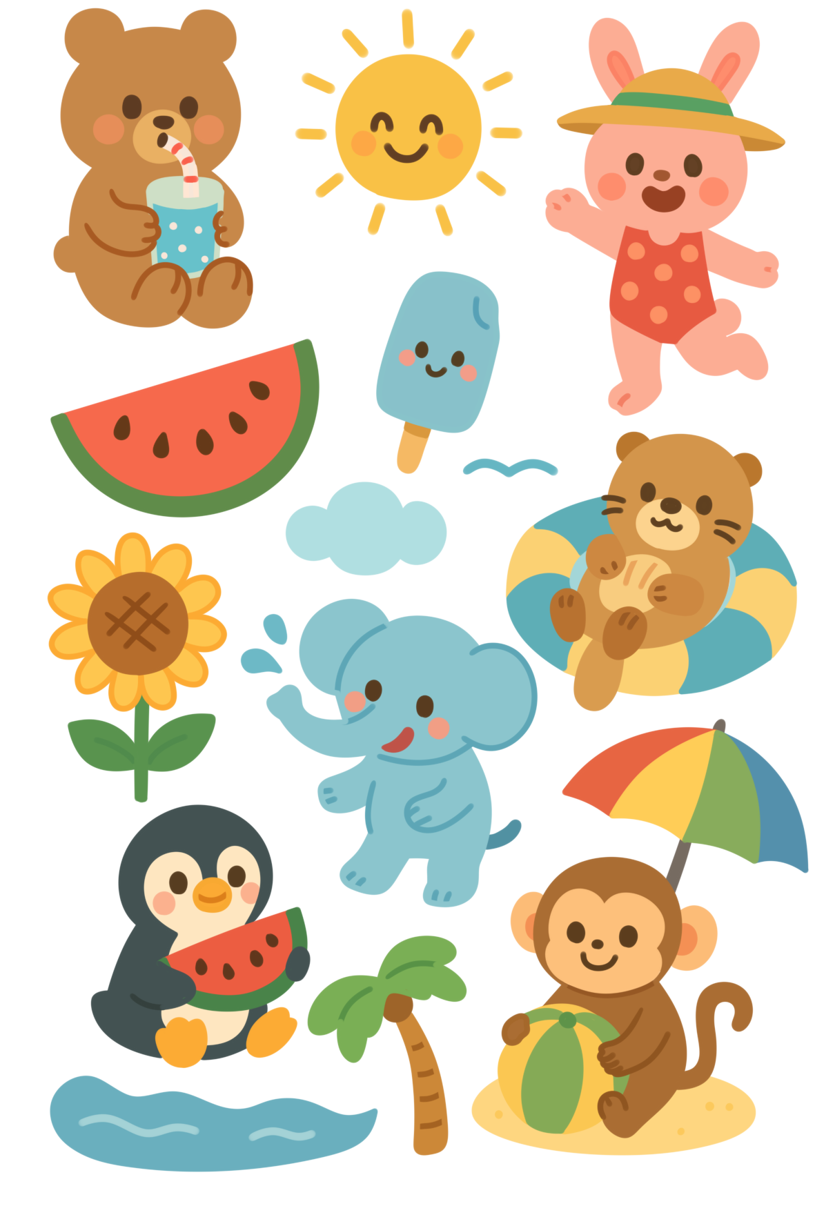 迷路の暑中見舞いはがき素材 無料ダウンロード・印刷ちびむすブログ