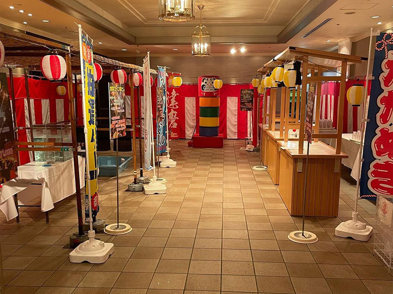 屋内イベントにて縁日屋台出店！大阪 出張屋台・キッチンカー・ケータリングの出張出店のご依頼は「West-takeover」