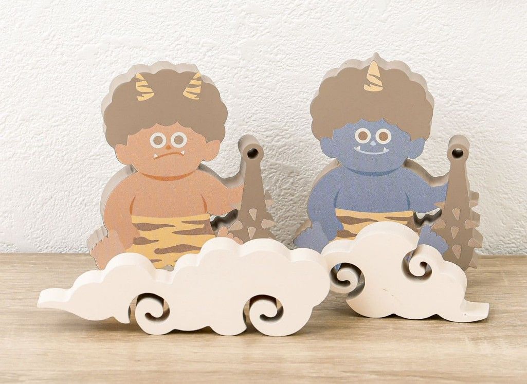 ナチュラルキッチン 節分オブジェ 木製インテリアスタンド 鶯と梅の木 赤鬼 青鬼 箸置き 3点セットYahoo!フリマ 旧PayPayフリマ