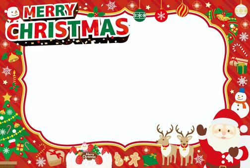 クリスマスカード_01 カード・挨拶状のプリント素材を無料ダウンロード