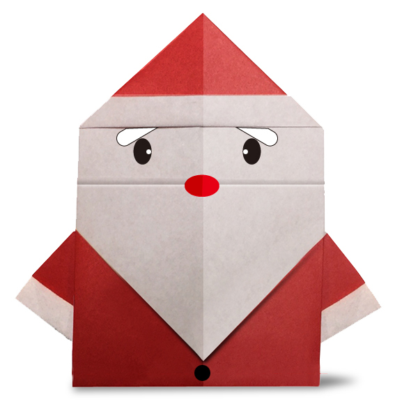 クリスマス折り紙 １枚で星形サンタクロースの作り方🎅How to make paper SantaClaus Christmas 圣诞节 星 Star 簡単 折り方 おりがみ origami 紙