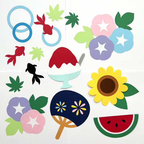 Amazon夏祭り おうち夏祭り 壁面飾り 夏 飾りつるし飾りおもちゃ