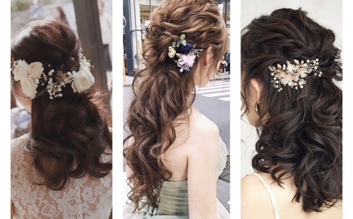 結婚式 お呼ばれ ゲスト アクセサリー バレッタ 髪飾り ハーフアップ