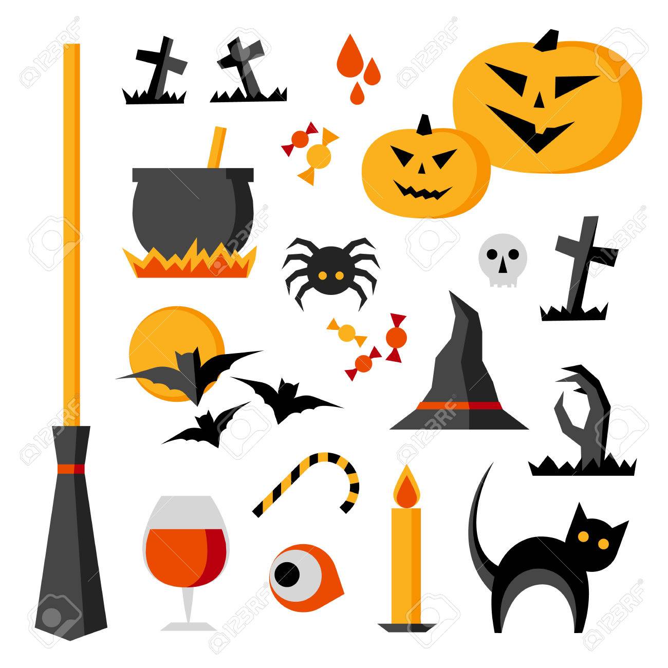 ハロウィン小物セット ハロウィン小物セットイラスト - No: 23038425無料イラスト・フリー素材なら「イラスト