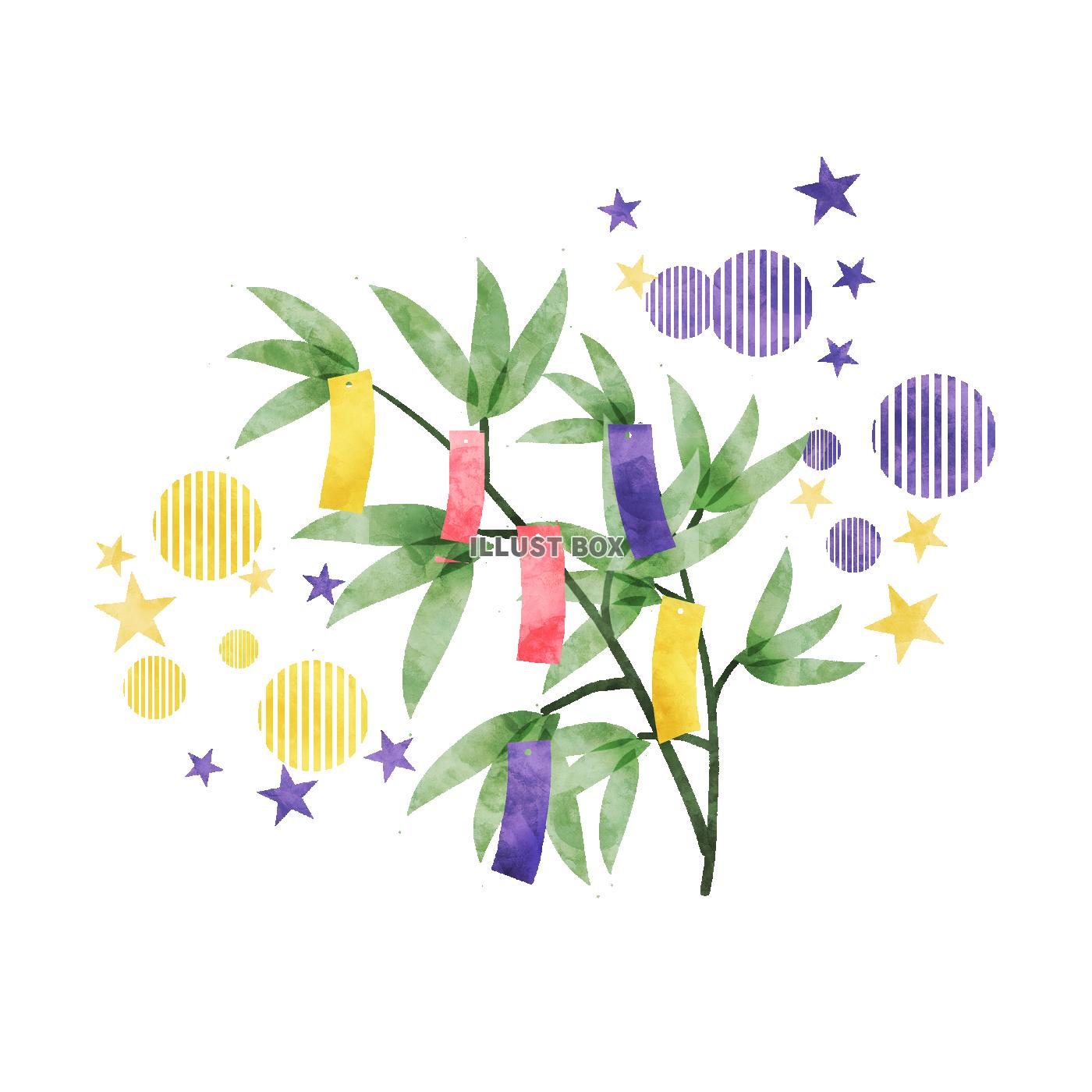 無料イラスト七夕飾りと天の川パブリックドメインQ：著作権フリー画像素材集