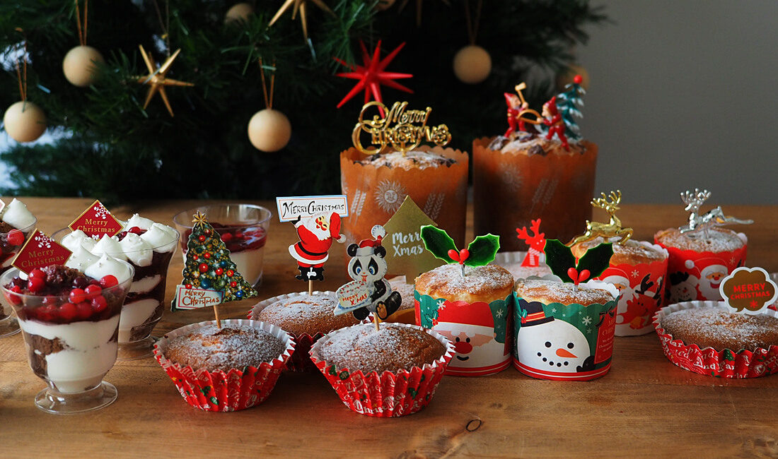 いちごのクリスマスデコレーション