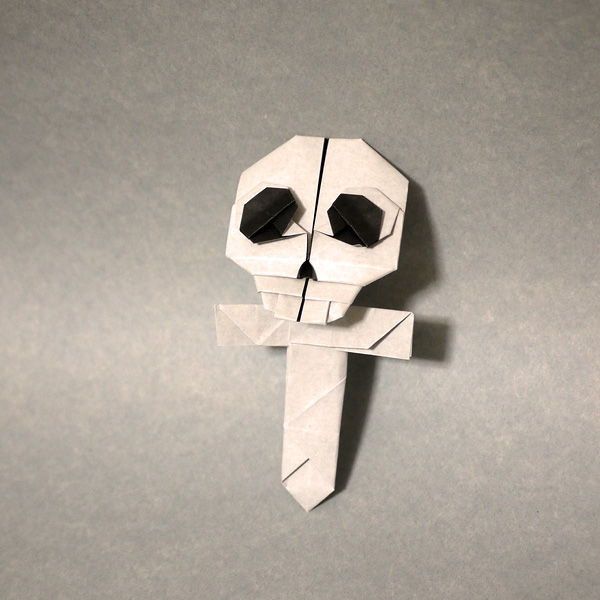 ハロウィン折り紙 骸骨の折り方How to fold the Origami 