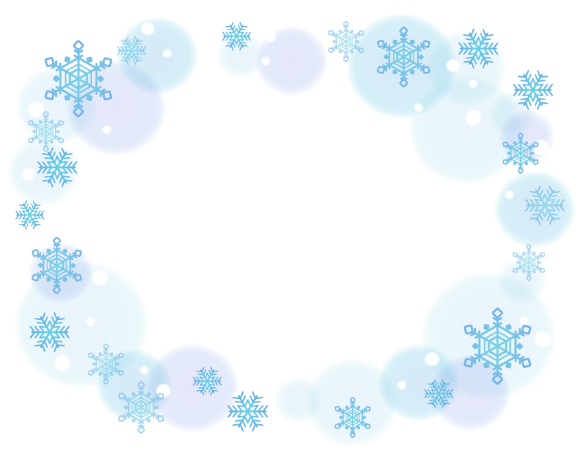 冬のイラストNo.298『フレーム：雪だるま』 無料のフリー素材集 花鳥風月