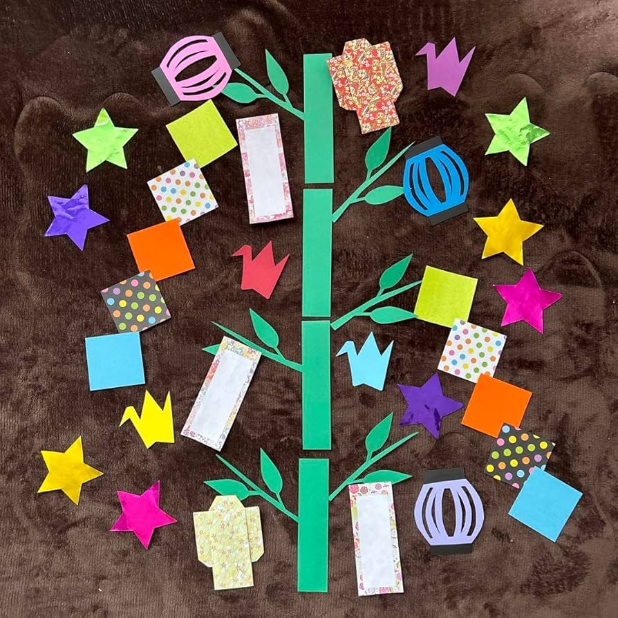 壁面飾り七夕笹飾り大きめ7月