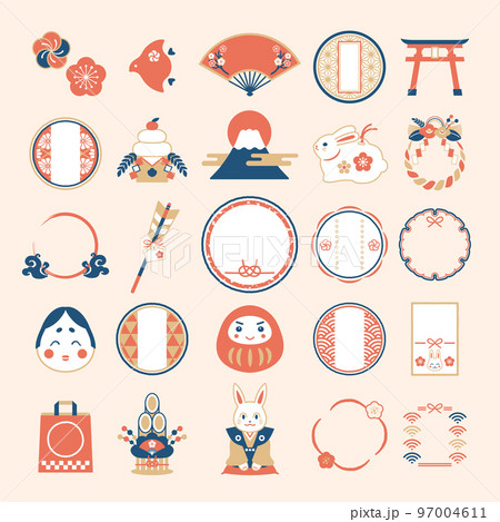モダンな日本のお正月イラスト - No: 2111207無料イラスト・フリー素材なら「イラストAC」