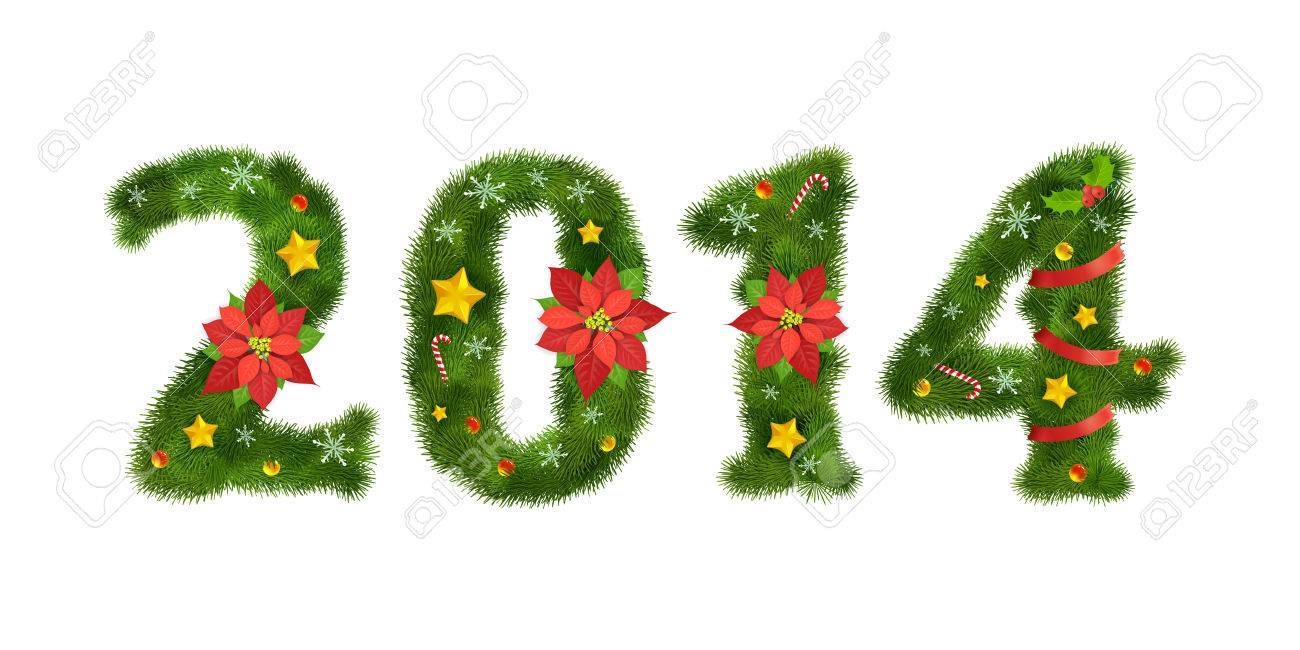 クリスマス Ornated ツリー数字のイラスト素材・ベクター Image 49454857