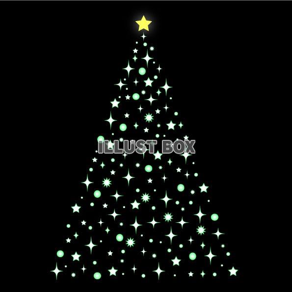 木々にクリスマスイルミネーション、イラスト絵画と公園の雪の冬の路地の夜景Premium写真