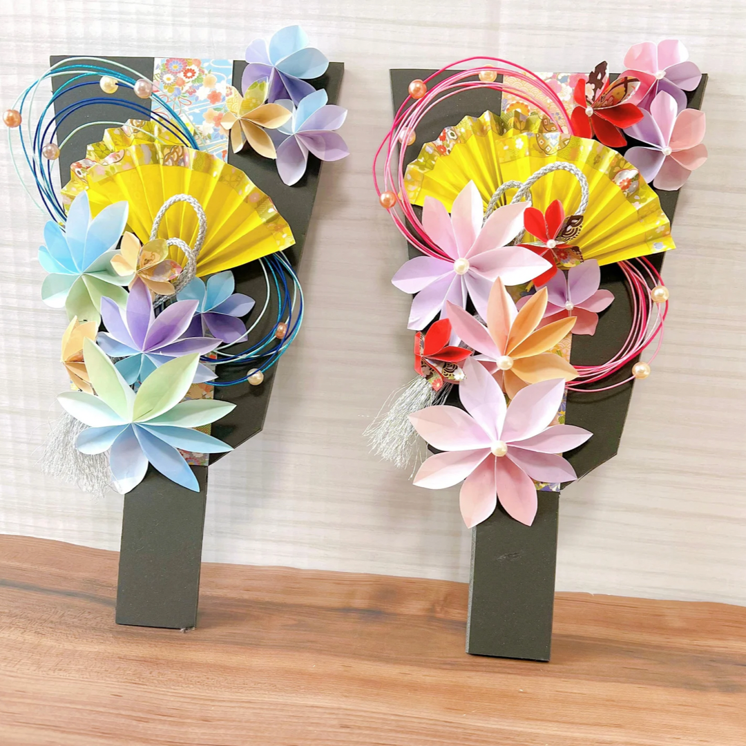 折り紙 お正月のリース 松竹梅簡単な折り方 Origami decoration on New Year's day wreathtutorial niceno1