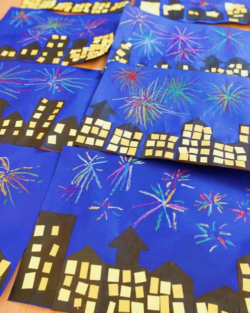 お正月制作京都きらら幼稚園