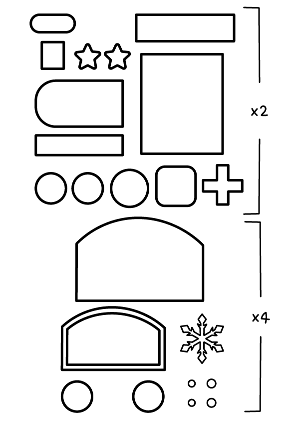 壁面飾り クリスマス サンタクロース 12月 型紙 くまたん。 通販 12785826Creema クリーマ