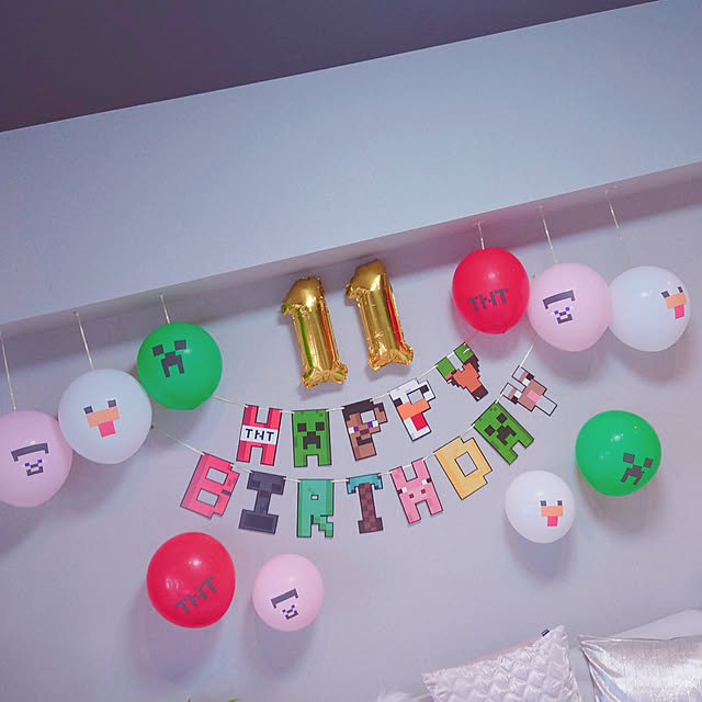マインクラフト マイクラ TN クリーパー バースデー プレゼント バルーン サプライズ ギフト パーティー Birthday BalloonParty 風船 誕生日 誕生会 お祝い 飾り付け minecraft -ギフト＆バルーンショップ LUCKY×DUCKY -プレゼント＆ギフトのギフトモール