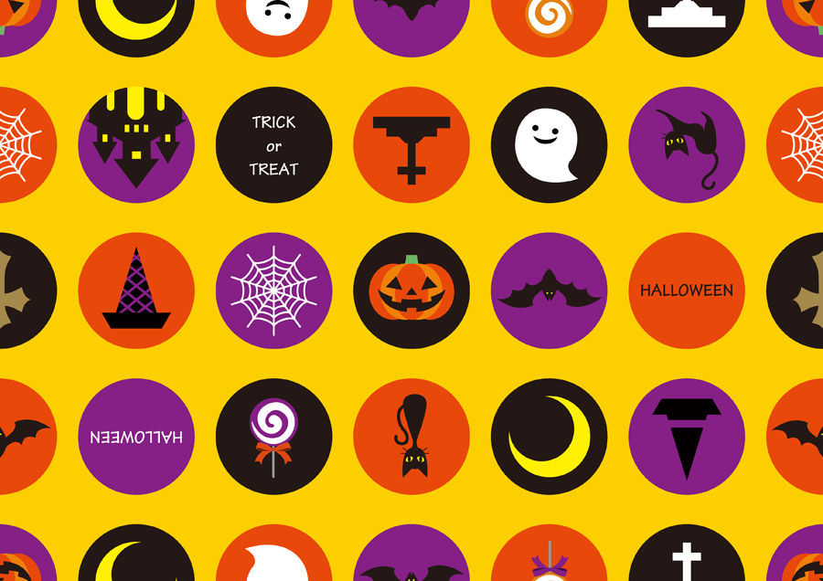 フリーイラスト墓地と漂うお化けのハロウィンの背景でアハ体験GAHAG著作権フリー写真・イラスト素材集 - GAHAG著作権フリー 写真・イラスト素材集