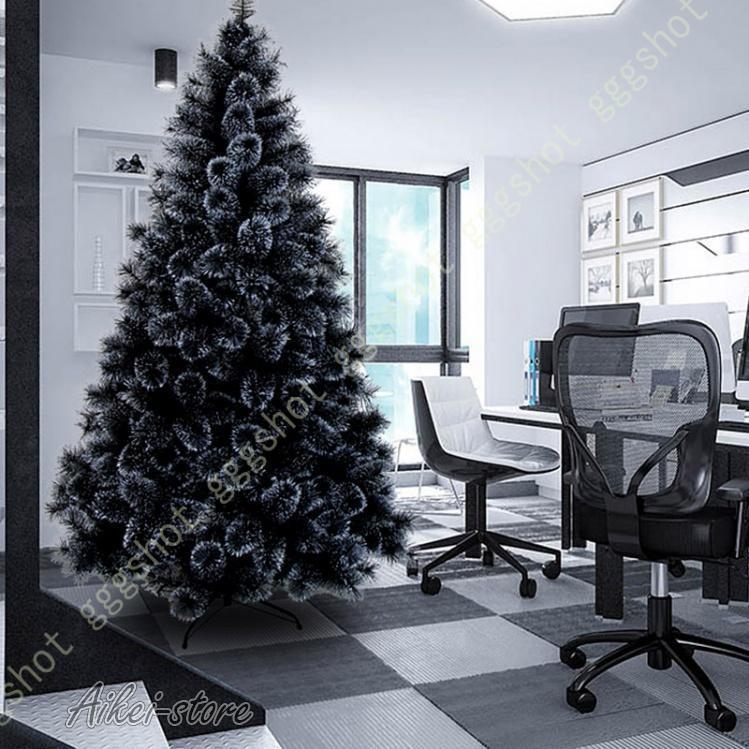 アズワン PVCクリスマスツリー ブラック スリム 高さ240cm 67-8937-69 1本 直送品- アスクル