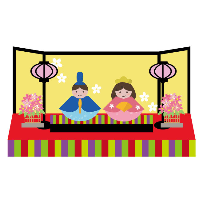 まとめ 可愛いひな祭りのフリーイラスト素材集イラストイメージ