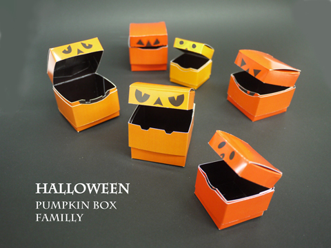 ハロウィンのコウモリとカボチャのお菓子入れうるぶろぐ