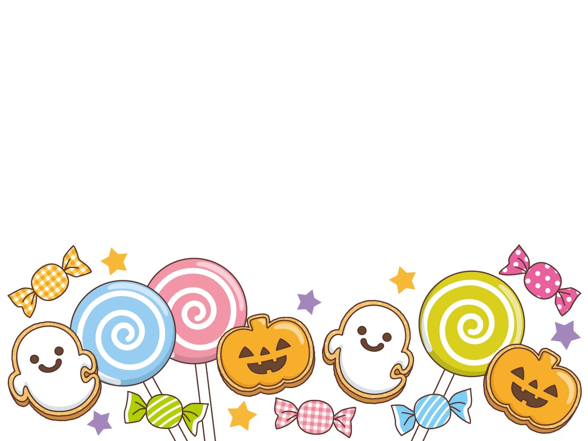 ハロウィンカラーのガーランドのフレーム素材商用OKの無料イラスト素材サイト ツカッテ