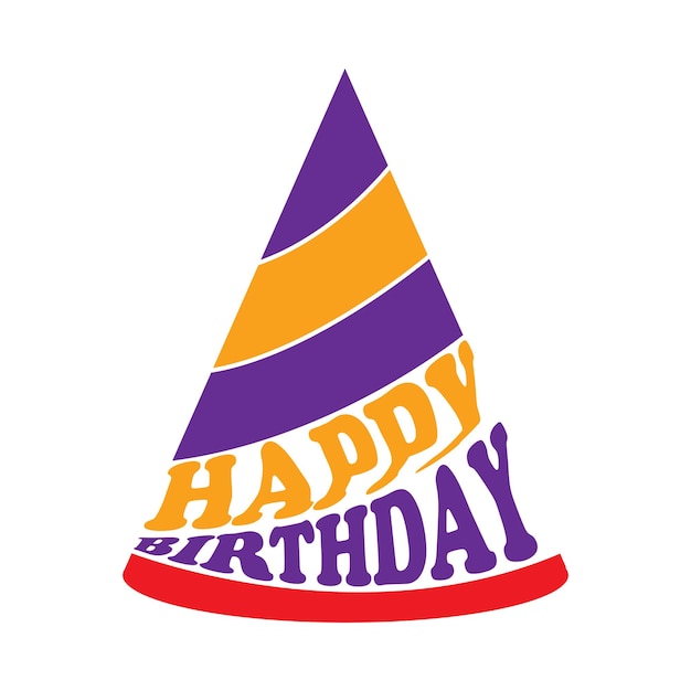 誕生日帽子、パーティー ハット、誕生日帽子の分離、分離されたパーティー ハットのイラスト素材・ベクター Image 37681979