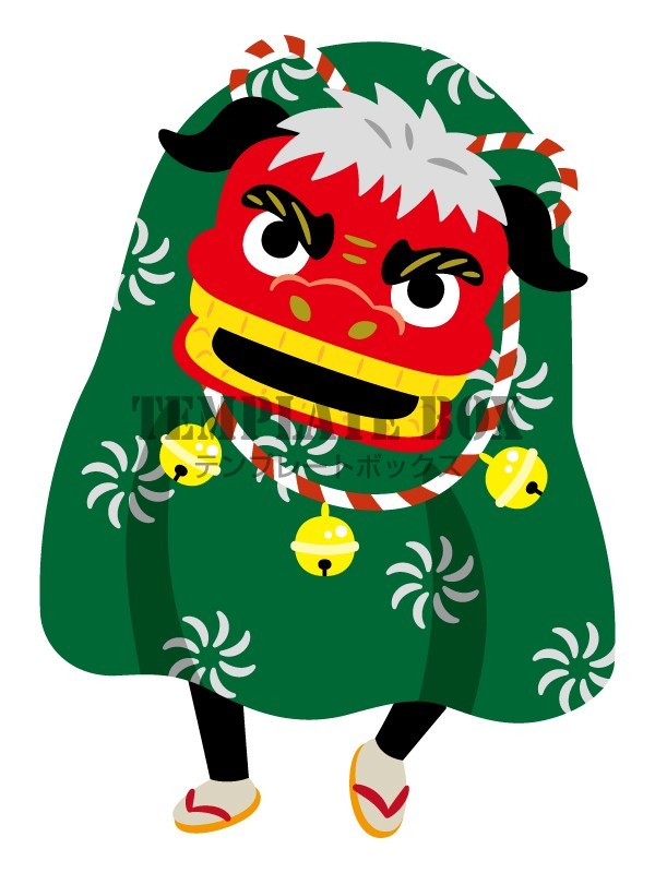 かわいい獅子舞のイラスト素材無料ダウンロード IllustCute