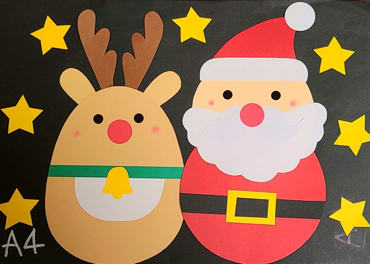クリスマス壁面 サンタさん&トナカイ の通販 by BomBom製作所ラクマ