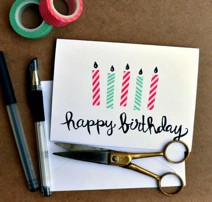 紙刺しゅうとマスキングテープで作る バースデーカード手作りレシピクロバー株式会社