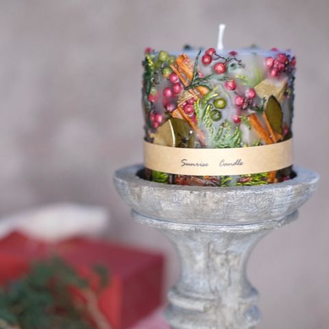 折り紙立体クリスマスキャンドルの作り方Origami 3D candle instructions