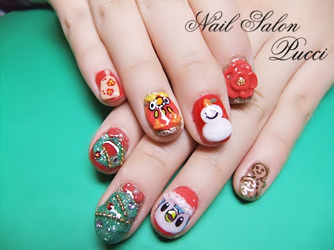 No 29 ネイルチップ クリスマス 雪だるま トナカイ ポインセチア サンタクロース お正月 冬ネイルYahoo!フリマ 旧PayPayフリマ