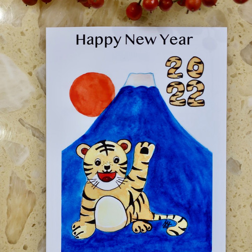 まとめ│寅年の手書き年賀状🐯│簡単な虎の描き方 絵手紙絵手紙教室くぼ田