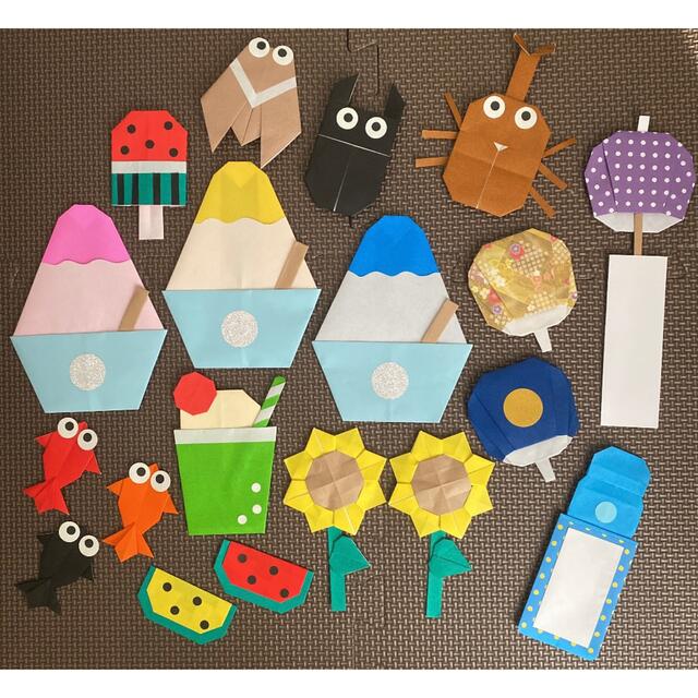 花火 折り紙 夏 夏祭り 壁面飾り カラフル ハンドメイドYahoo!フリマ 旧PayPayフリマ