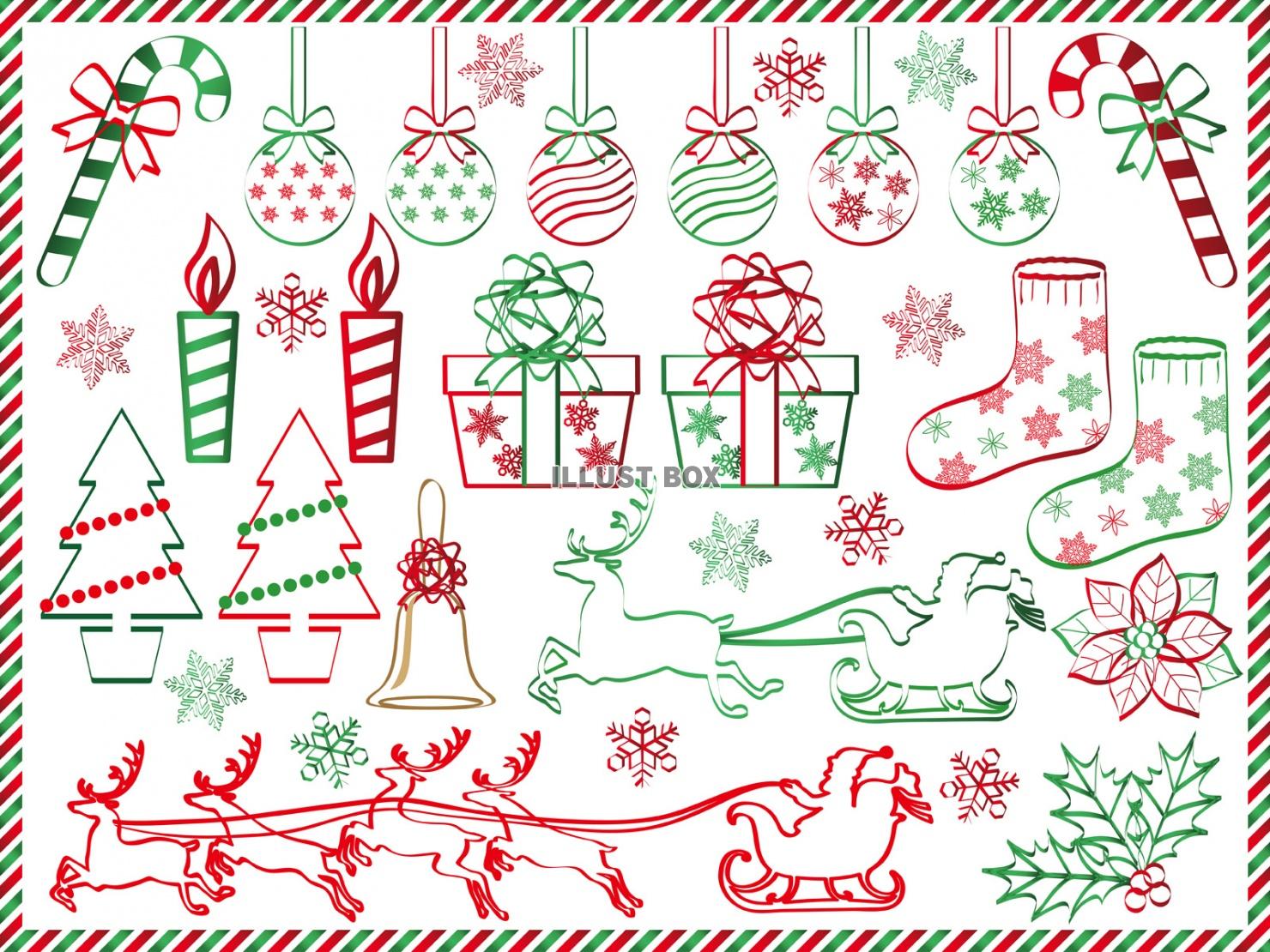 テーマ・季節 四季 「クリスマスのイラスト」フリー素材はんこ素材 和風素材