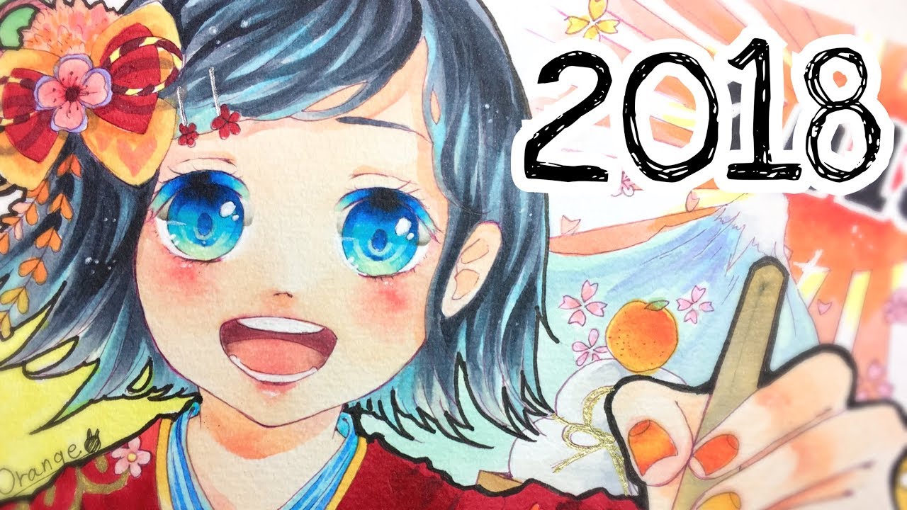 和風・和服女の子の描き方。お正月、年賀状イラストの参考に！お絵かき図鑑