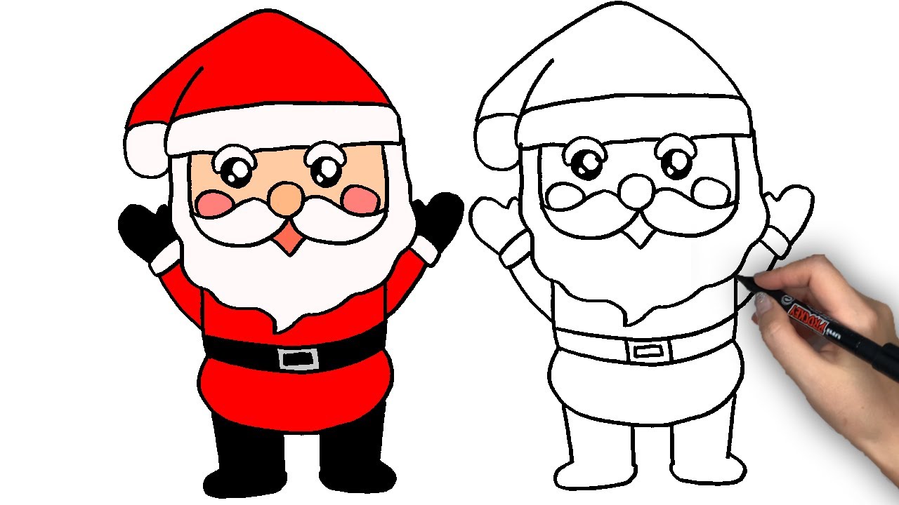 Molde De Papai Noel - 簡単 サンタ さん イラスト Clipart5508705- PikPng