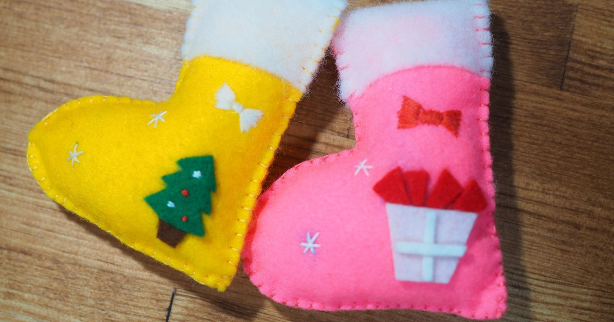 楽天市場 クリスマスブーツ フェルトの通販