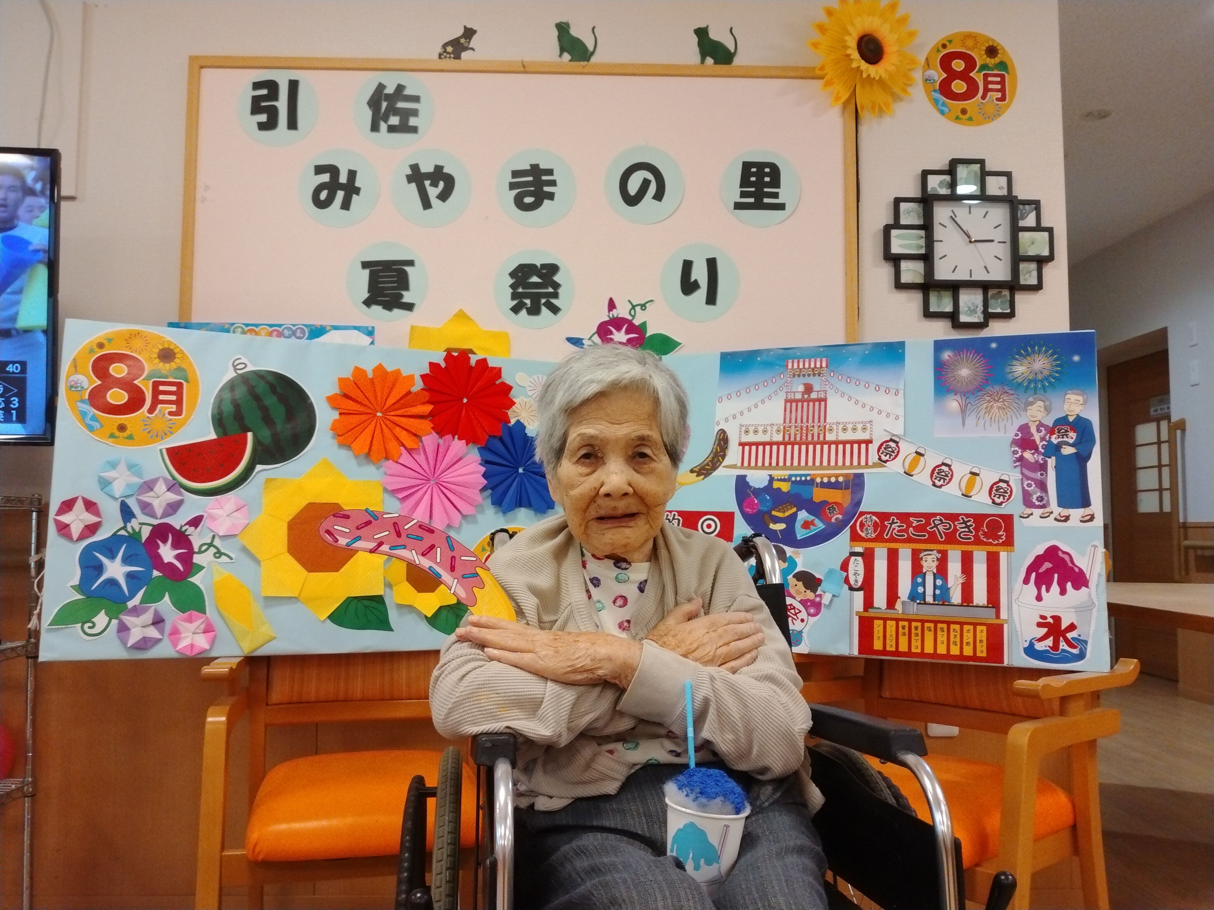 ひまわりの作品で夏仕様！うがた苑で夏祭りの飾りを制作しました！ - 社会福祉法人 恒心福祉会