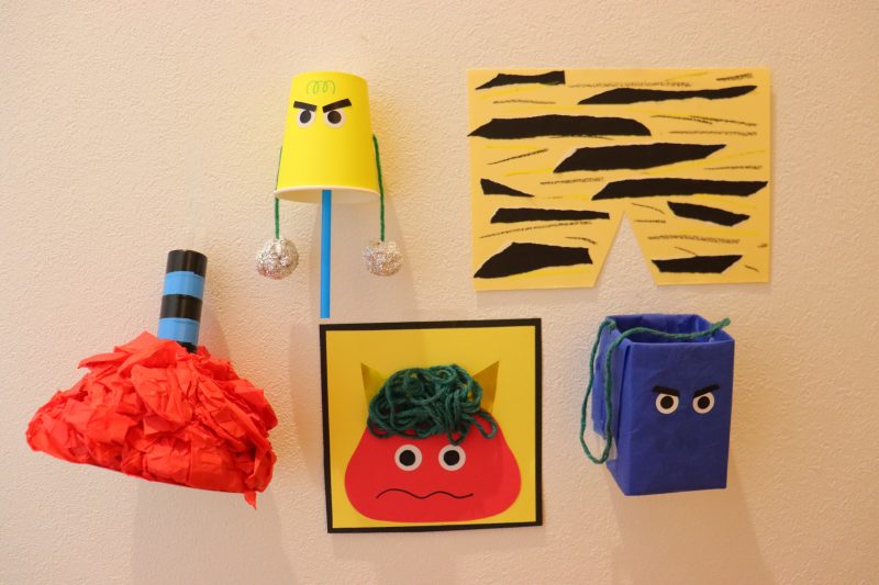 無料ダウンロード型紙で「節分 おに」の壁面飾りを作ってみた！保育園 幼稚園 介護施設 壁面装飾 製作 冬 せつぶん 鬼 ２月壁面飾り型紙工房