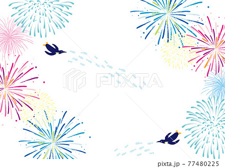 簡単イラスト手書き風のしだれ花火イラスト・フリー素材なら「シンテリ」