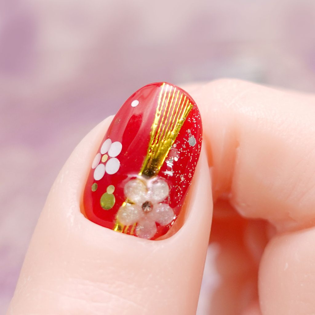 決定版 お正月ネイルのやり方シンプル和風デザインで成人式やオフィスにも！美爪手帳