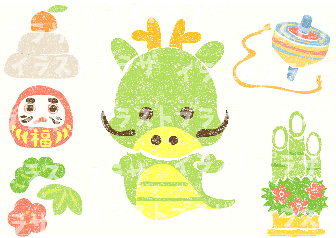 ドットペンで作る簡単可愛い辰年賀状デザイン