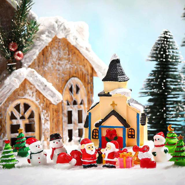 Amazonクリスマス 卓上 置物 動いているサンタ 雪の積もった家 クリスマスの村の家 ミニチュア 置物 クリスマス 飾り オーナメント光るハウス 樹脂 ライト+音楽付き 雰囲気満載 可愛い クリスマス お誕生日 お祝い プレゼント ギフト 贈り物 10.5X10.5X15.5cm