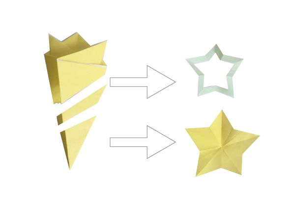 画用紙 七夕飾り簡単！綺麗！輝く星の作り方 DIYDrawing paper Simple! Beautiful! Shining star
