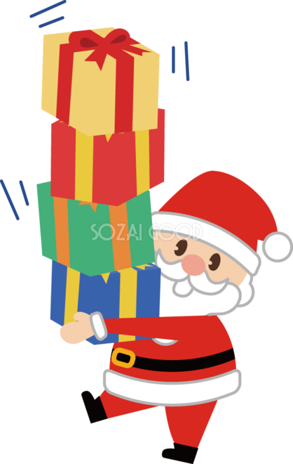 クリスマスイラスト 12月の数字イラストサンタクロース